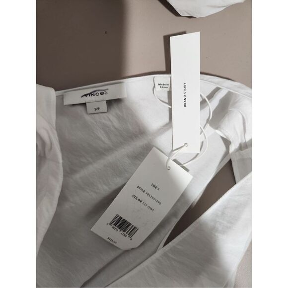 Vince white Sleeveless Double V-neck Wrap Dress Size Small - Picture 11 of 11